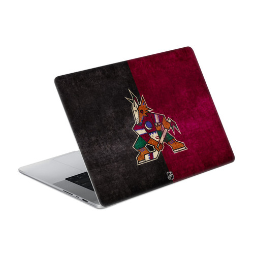 NHL Arizona Coyotes Half Distressed Vinyl Sticker Skin Decal Cover for Apple MacBook Pro 14" A2442