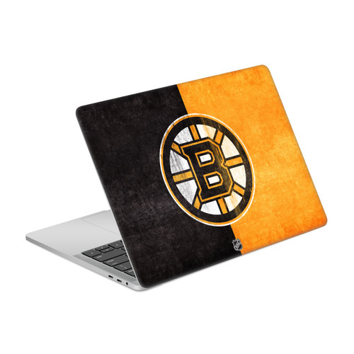 NHL Boston Bruins Half Distressed Vinyl Sticker Skin Decal Cover for Apple MacBook Pro 13" A1989 / A2159