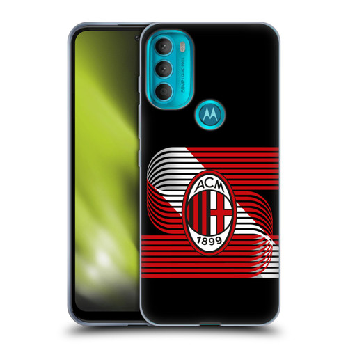 AC Milan Crest Patterns Diagonal Soft Gel Case for Motorola Moto G71 5G