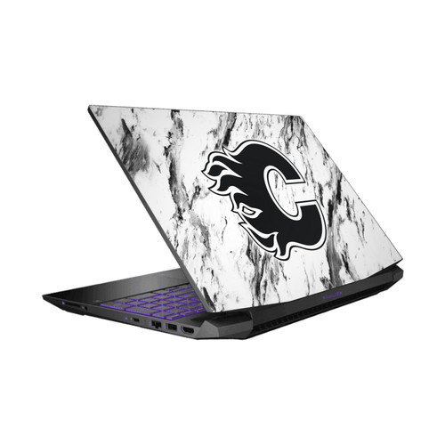 NHL Calgary Flames Marble Vinyl Sticker Skin Decal Cover for HP Pavilion 15.6" 15-dk0047TX