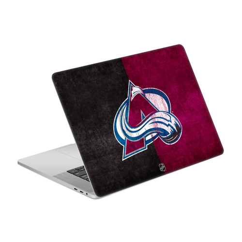 NHL Colorado Avalanche Half Distressed Vinyl Sticker Skin Decal Cover for Apple MacBook Pro 15.4" A1707/A1990