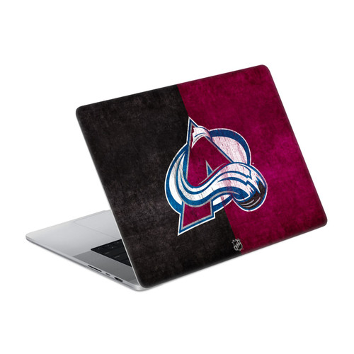 NHL Colorado Avalanche Half Distressed Vinyl Sticker Skin Decal Cover for Apple MacBook Pro 14" A2442