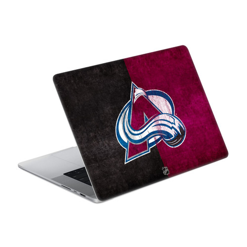 NHL Colorado Avalanche Half Distressed Vinyl Sticker Skin Decal Cover for Apple MacBook Pro 16" A2485