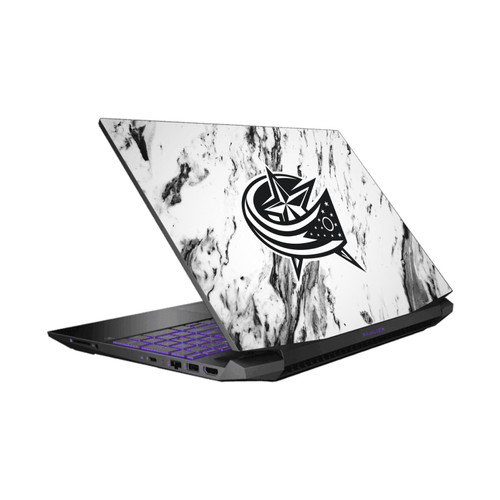 NHL Columbus Blue Jackets Marble Vinyl Sticker Skin Decal Cover for HP Pavilion 15.6" 15-dk0047TX