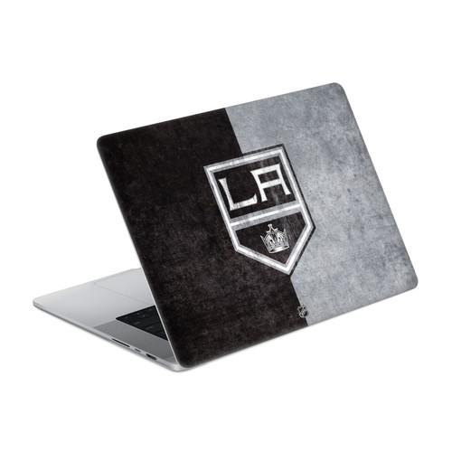 NHL Los Angeles Kings Half Distressed Vinyl Sticker Skin Decal Cover for Apple MacBook Pro 14" A2442