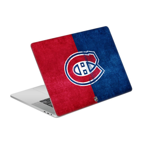NHL Montreal Canadiens Half Distressed Vinyl Sticker Skin Decal Cover for Apple MacBook Pro 16" A2141