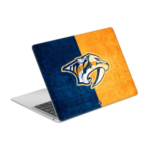 NHL Nashville Predators Half Distressed Vinyl Sticker Skin Decal Cover for Apple MacBook Air 13.3" A1932/A2179