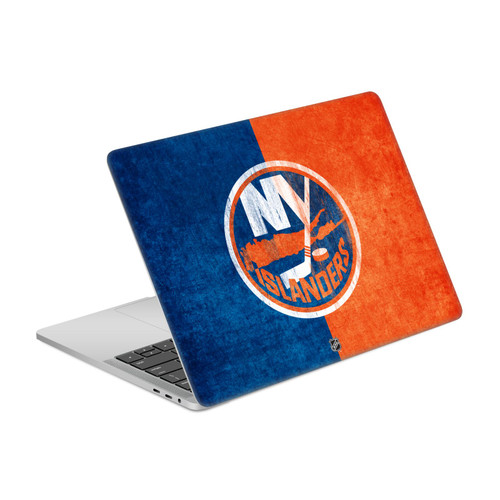 NHL New York Islanders Half Distressed Vinyl Sticker Skin Decal Cover for Apple MacBook Pro 13" A1989 / A2159