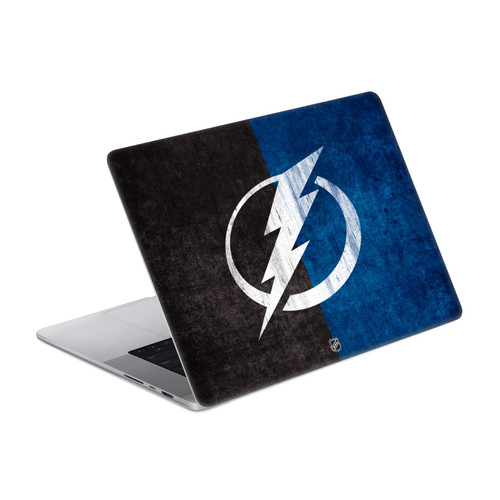 NHL Tampa Bay Lightning Half Distressed Vinyl Sticker Skin Decal Cover for Apple MacBook Pro 14" A2442