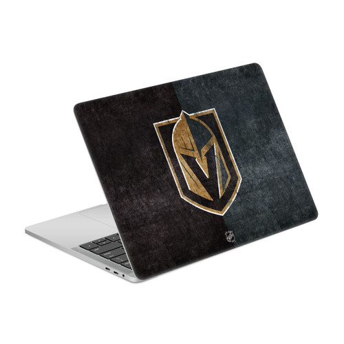 NHL Vegas Golden Knights Half Distressed Vinyl Sticker Skin Decal Cover for Apple MacBook Pro 13" A1989 / A2159