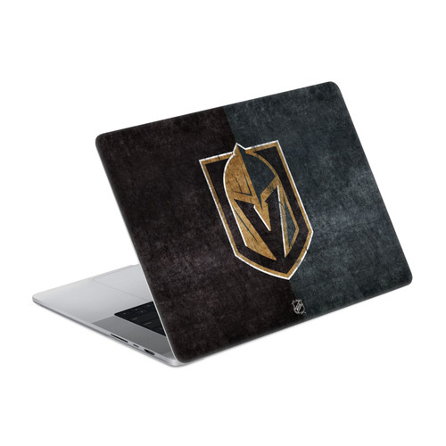 NHL Vegas Golden Knights Half Distressed Vinyl Sticker Skin Decal Cover for Apple MacBook Pro 16" A2485
