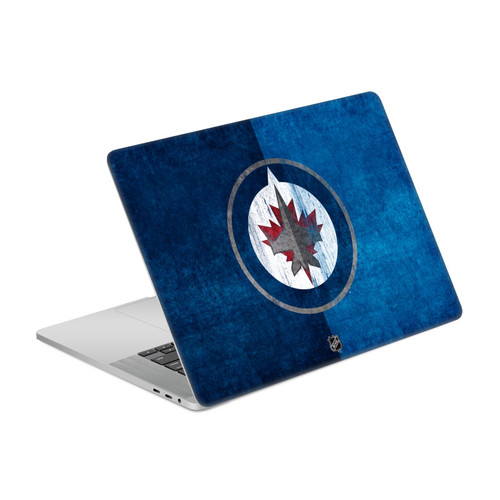 NHL Winnipeg Jets Half Distressed Vinyl Sticker Skin Decal Cover for Apple MacBook Pro 16" A2141