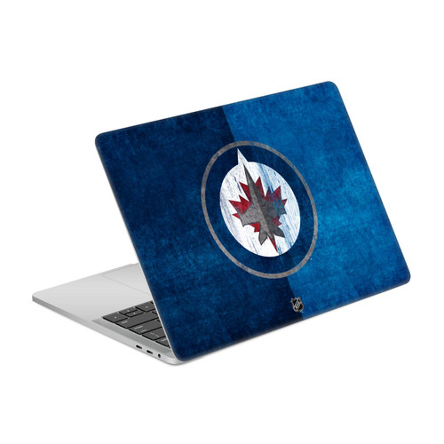 NHL Winnipeg Jets Half Distressed Vinyl Sticker Skin Decal Cover for Apple MacBook Pro 13" A2338