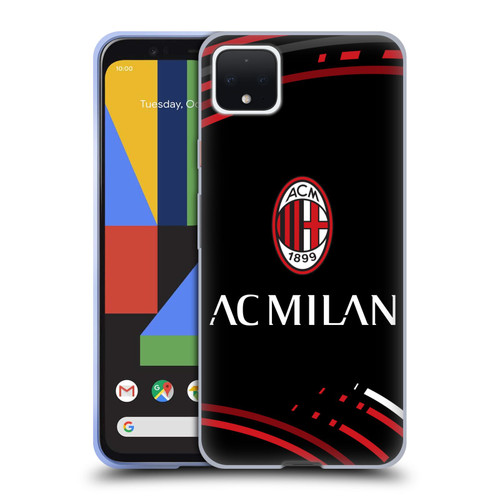 AC Milan Crest Patterns Curved Soft Gel Case for Google Pixel 4 XL