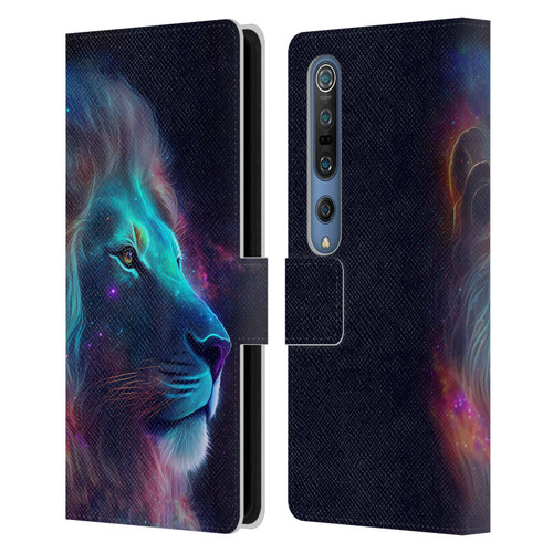 Wumples Cosmic Animals Lion Leather Book Wallet Case Cover For Xiaomi Mi 10 5G / Mi 10 Pro 5G