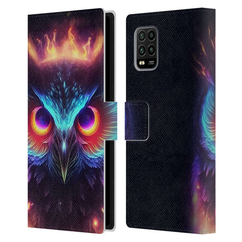 Wumples Cosmic Animals Owl Leather Book Wallet Case Cover For Xiaomi Mi 10 Lite 5G