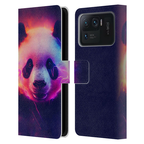 Wumples Cosmic Animals Panda Leather Book Wallet Case Cover For Xiaomi Mi 11 Ultra
