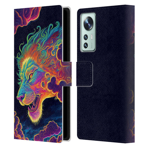 Wumples Cosmic Animals Clouded Lion Leather Book Wallet Case Cover For Xiaomi 12