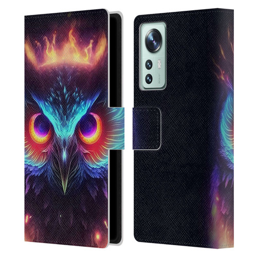Wumples Cosmic Animals Owl Leather Book Wallet Case Cover For Xiaomi 12