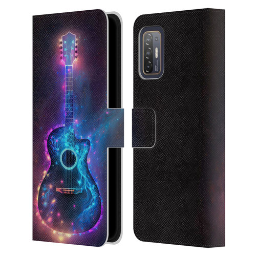 Wumples Cosmic Arts Guitar Leather Book Wallet Case Cover For HTC Desire 21 Pro 5G