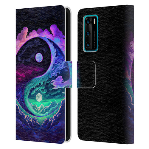 Wumples Cosmic Arts Clouded Yin Yang Leather Book Wallet Case Cover For Huawei P40 5G