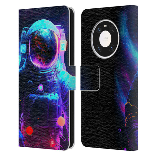 Wumples Cosmic Arts Astronaut Leather Book Wallet Case Cover For Huawei Mate 40 Pro 5G