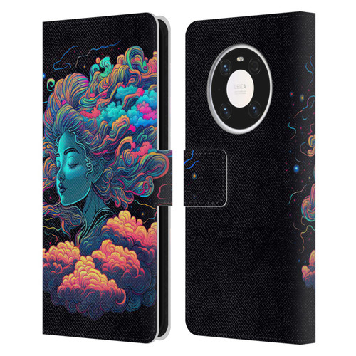 Wumples Cosmic Arts Cloud Goddess Aphrodite Leather Book Wallet Case Cover For Huawei Mate 40 Pro 5G