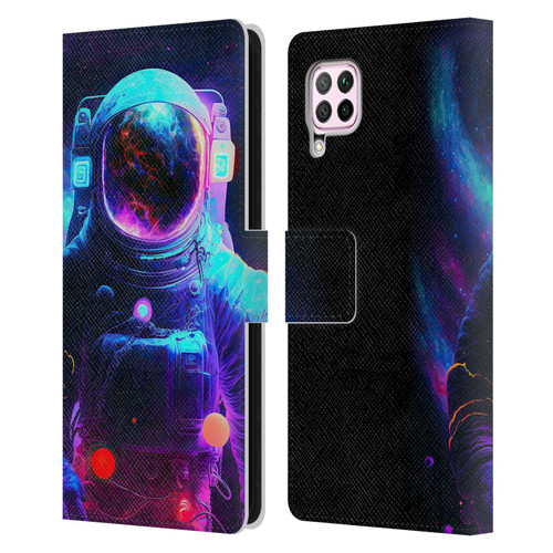 Wumples Cosmic Arts Astronaut Leather Book Wallet Case Cover For Huawei Nova 6 SE / P40 Lite