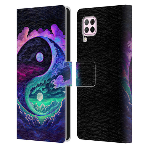 Wumples Cosmic Arts Clouded Yin Yang Leather Book Wallet Case Cover For Huawei Nova 6 SE / P40 Lite