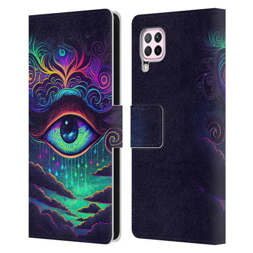 Wumples Cosmic Arts Eye Leather Book Wallet Case Cover For Huawei Nova 6 SE / P40 Lite