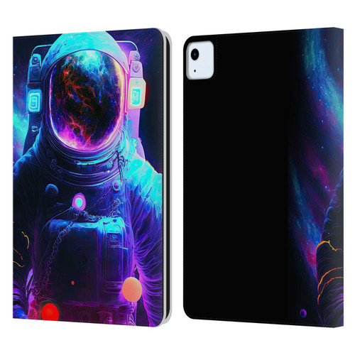 Wumples Cosmic Arts Astronaut Leather Book Wallet Case Cover For Apple iPad Air 2020 / 2022