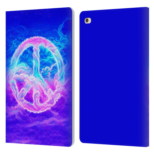 Wumples Cosmic Arts Clouded Peace Symbol Leather Book Wallet Case Cover For Apple iPad mini 4