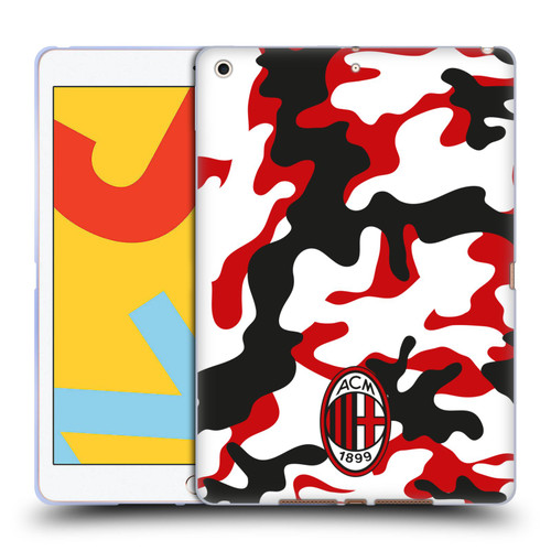AC Milan Crest Patterns Camouflage Soft Gel Case for Apple iPad 10.2 2019/2020/2021