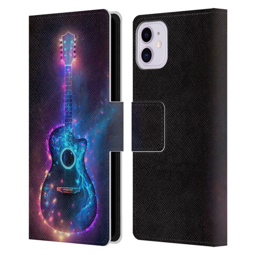Wumples Cosmic Arts Guitar Leather Book Wallet Case Cover For Apple iPhone 11
