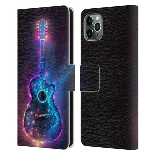 Wumples Cosmic Arts Guitar Leather Book Wallet Case Cover For Apple iPhone 11 Pro Max