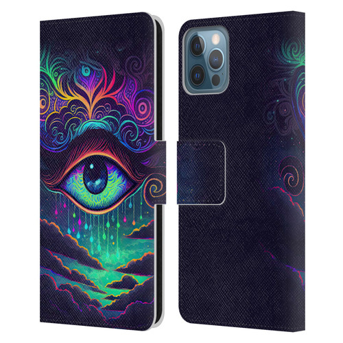 Wumples Cosmic Arts Eye Leather Book Wallet Case Cover For Apple iPhone 12 / iPhone 12 Pro