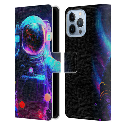 Wumples Cosmic Arts Astronaut Leather Book Wallet Case Cover For Apple iPhone 13 Pro Max