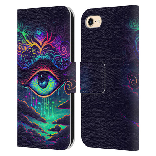 Wumples Cosmic Arts Eye Leather Book Wallet Case Cover For Apple iPhone 7 / 8 / SE 2020 & 2022
