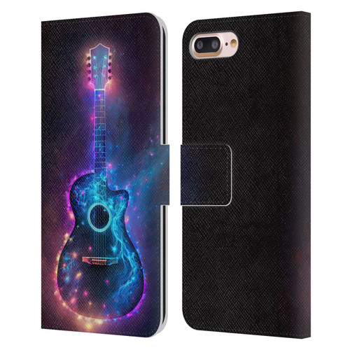 Wumples Cosmic Arts Guitar Leather Book Wallet Case Cover For Apple iPhone 7 Plus / iPhone 8 Plus