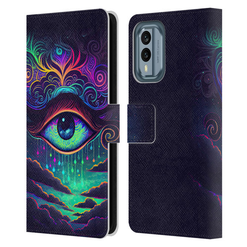 Wumples Cosmic Arts Eye Leather Book Wallet Case Cover For Nokia X30