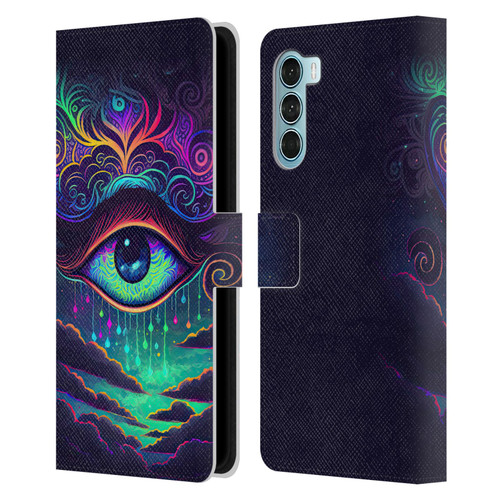 Wumples Cosmic Arts Eye Leather Book Wallet Case Cover For Motorola Edge S30 / Moto G200 5G