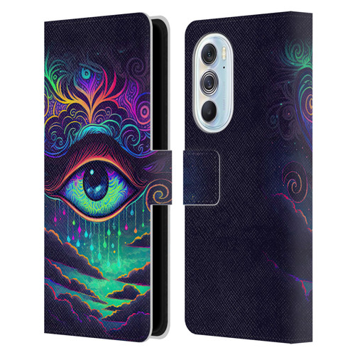Wumples Cosmic Arts Eye Leather Book Wallet Case Cover For Motorola Edge X30