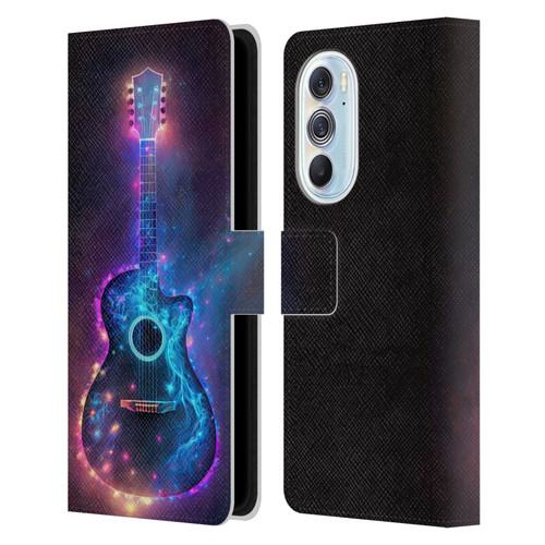 Wumples Cosmic Arts Guitar Leather Book Wallet Case Cover For Motorola Edge X30