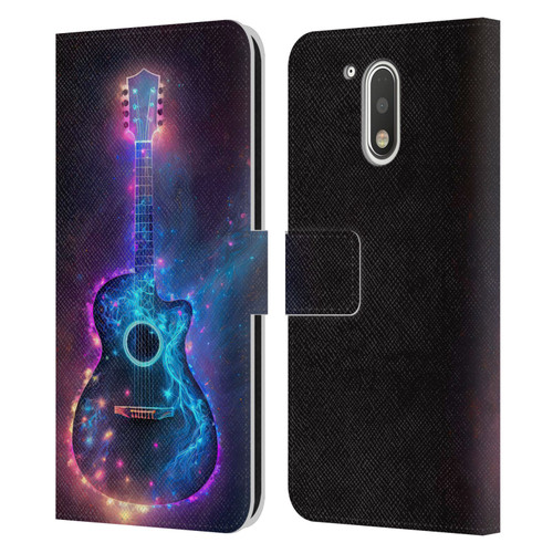 Wumples Cosmic Arts Guitar Leather Book Wallet Case Cover For Motorola Moto G41