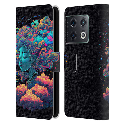 Wumples Cosmic Arts Cloud Goddess Aphrodite Leather Book Wallet Case Cover For OnePlus 10 Pro