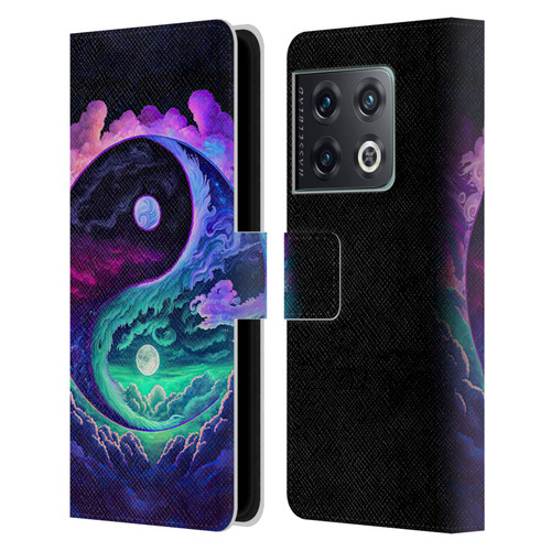 Wumples Cosmic Arts Clouded Yin Yang Leather Book Wallet Case Cover For OnePlus 10 Pro