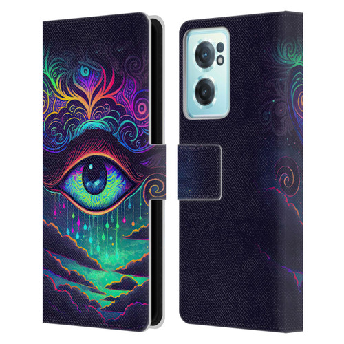 Wumples Cosmic Arts Eye Leather Book Wallet Case Cover For OnePlus Nord CE 2 5G