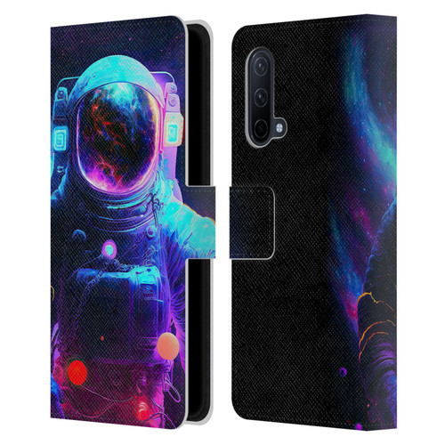 Wumples Cosmic Arts Astronaut Leather Book Wallet Case Cover For OnePlus Nord CE 5G