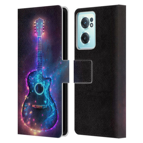 Wumples Cosmic Arts Guitar Leather Book Wallet Case Cover For OnePlus Nord CE 2 5G