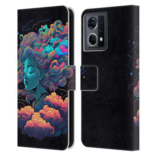 Wumples Cosmic Arts Cloud Goddess Aphrodite Leather Book Wallet Case Cover For OPPO Reno8 4G